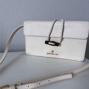 Spartina 449 Cream Leather Crossbody Bag